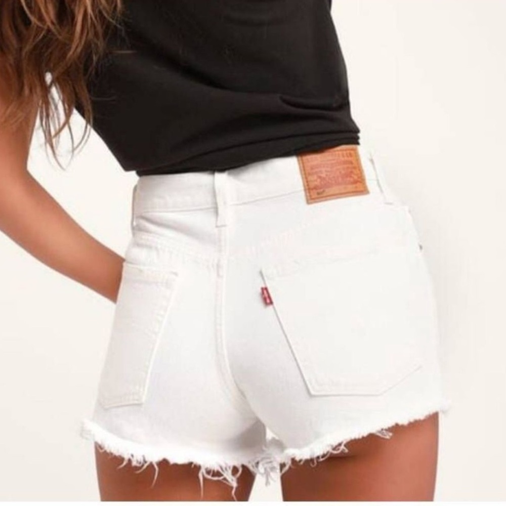 Levi’s Premium 501’s Denim Distressed Denim Shorts